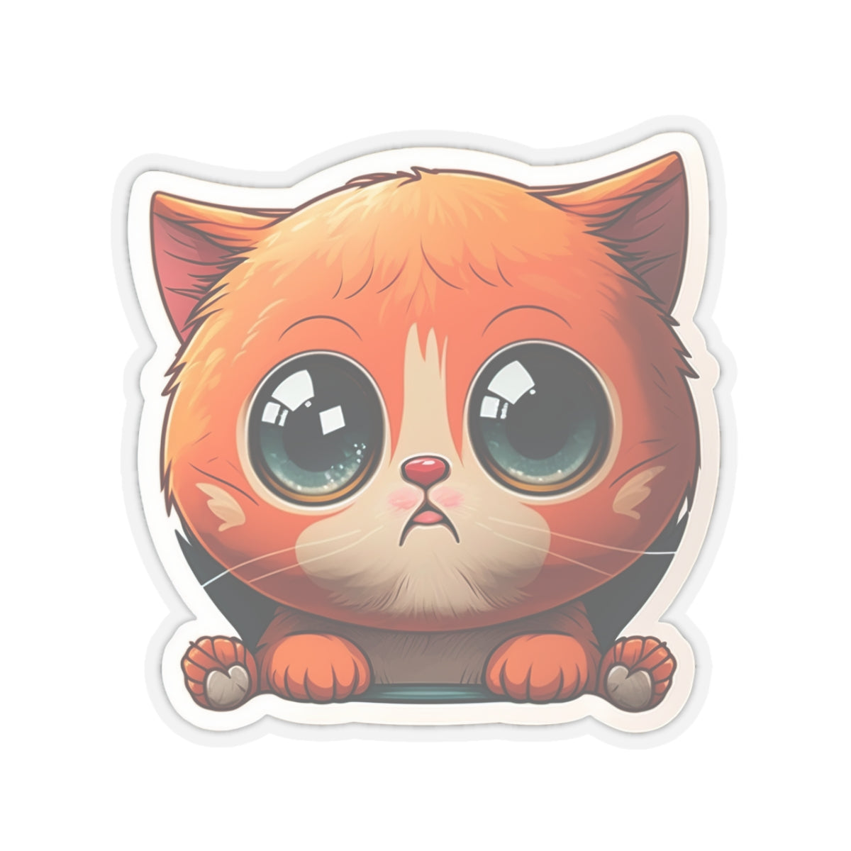 Kiss-Cut Sticker of cute funny cat kitten for your collection