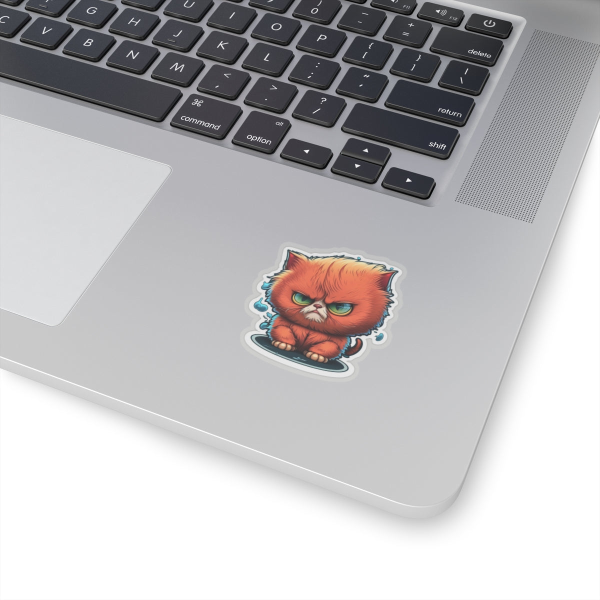 Kiss-Cut Sticker of cute funny angry anime cat kitten for your collection