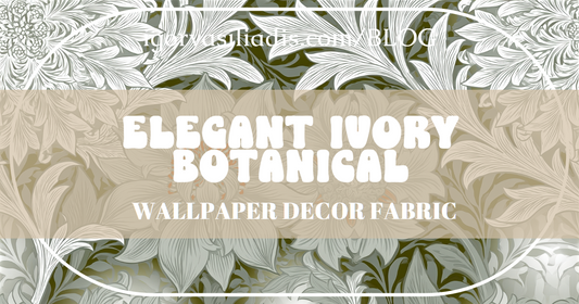 Elegant Ivory Botanical Wallpaper & Fabric: Timeless Nature-Inspired Style for Refined Interiors