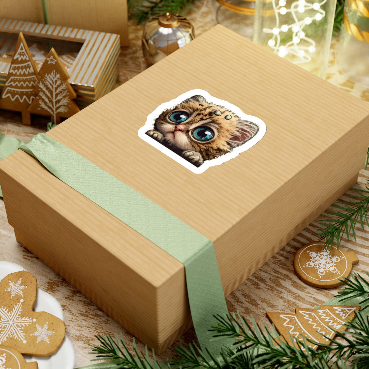 Kiss-Cut Sticker of cute funny cat kitten  for your collection