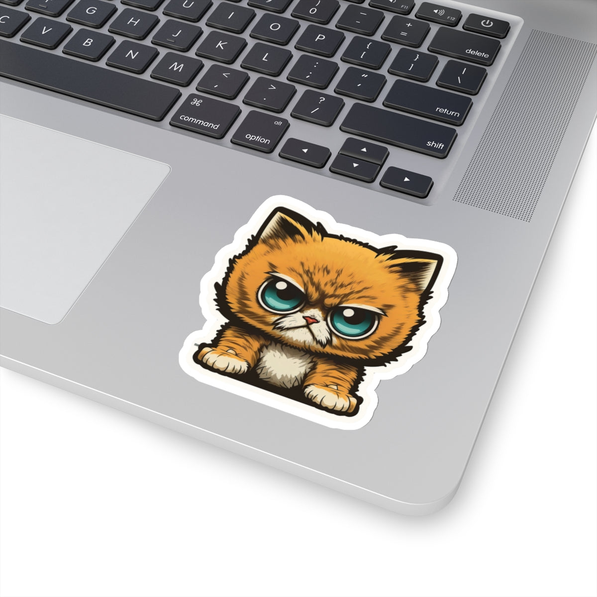 Kiss-Cut Sticker of cute funny angry anime cat kitten  for your collection