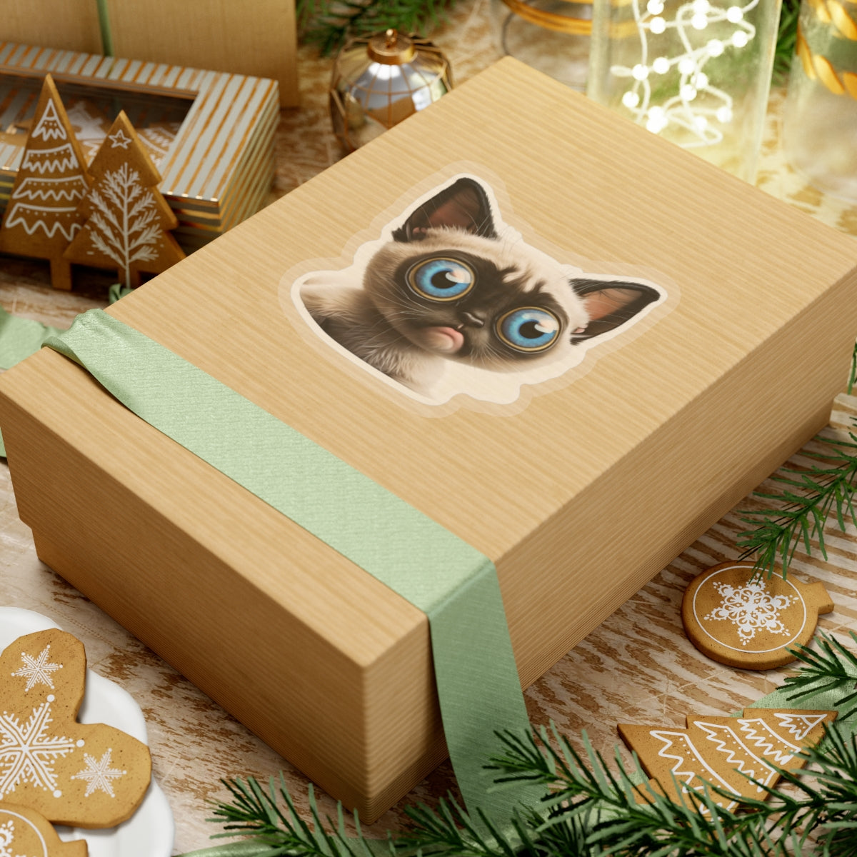 Kiss-Cut Sticker of cute funny cat kitten  for your collection