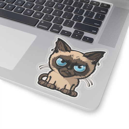 Kiss-Cut Sticker of cute funny siamise cat kitten  for your collection