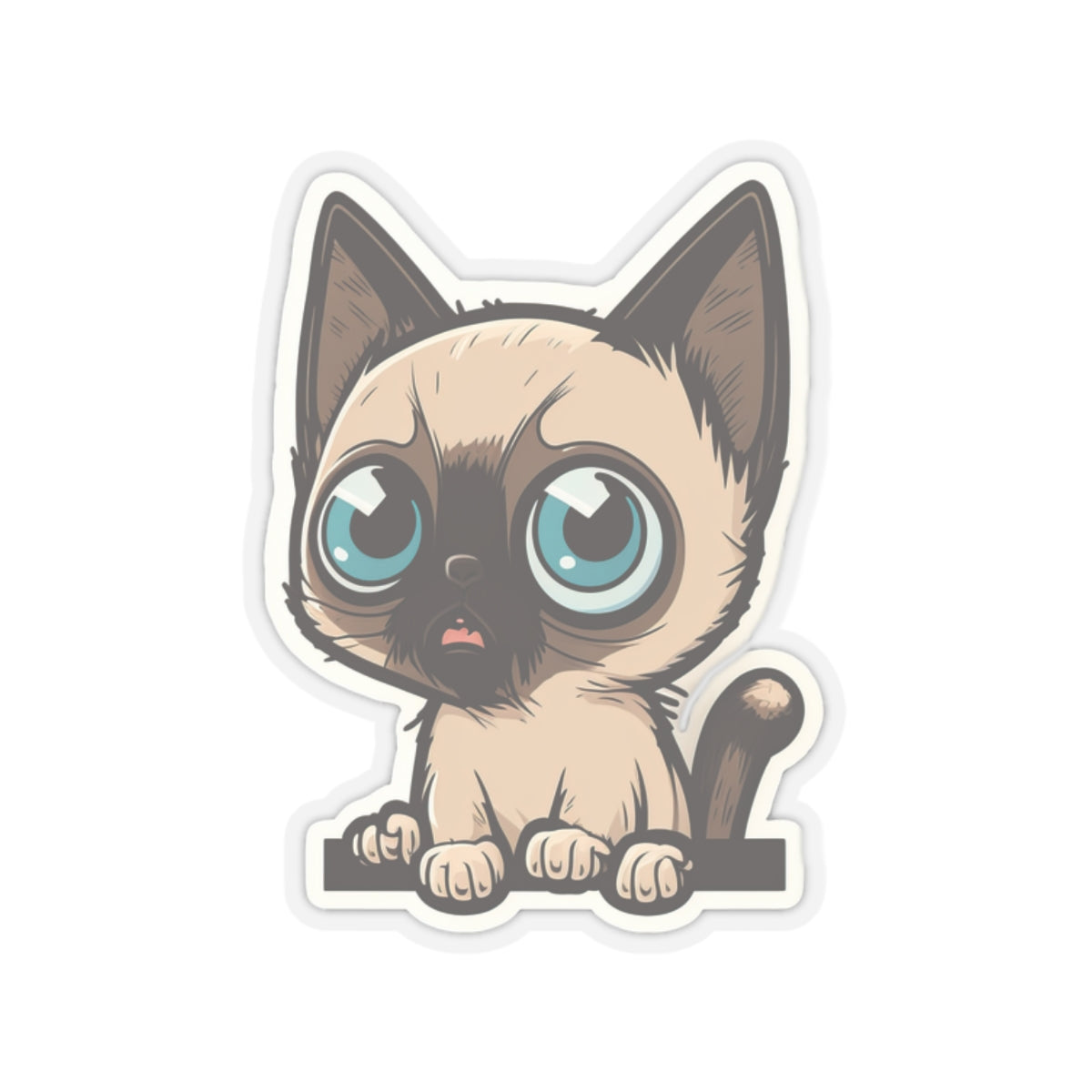 Kiss-Cut Sticker of cute funny cat kitten  for your collection
