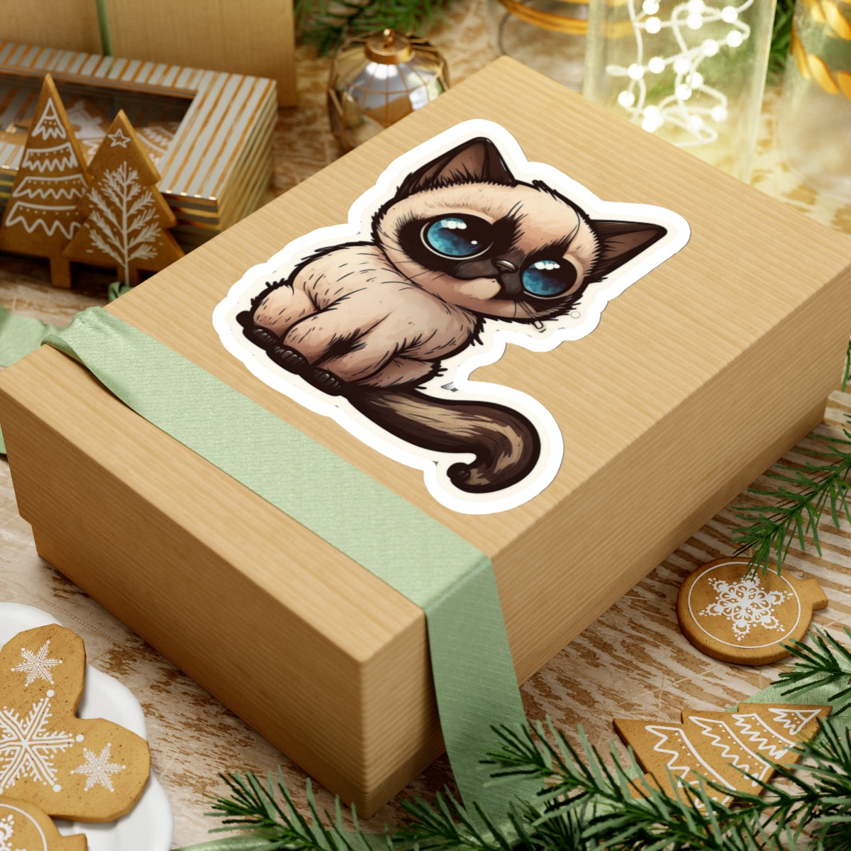 Kiss-Cut Sticker of cute funny cat kitten  for your collection