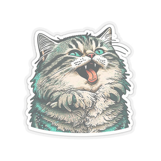 Kiss-Cut Sticker of cute funny siberian cat for your collection