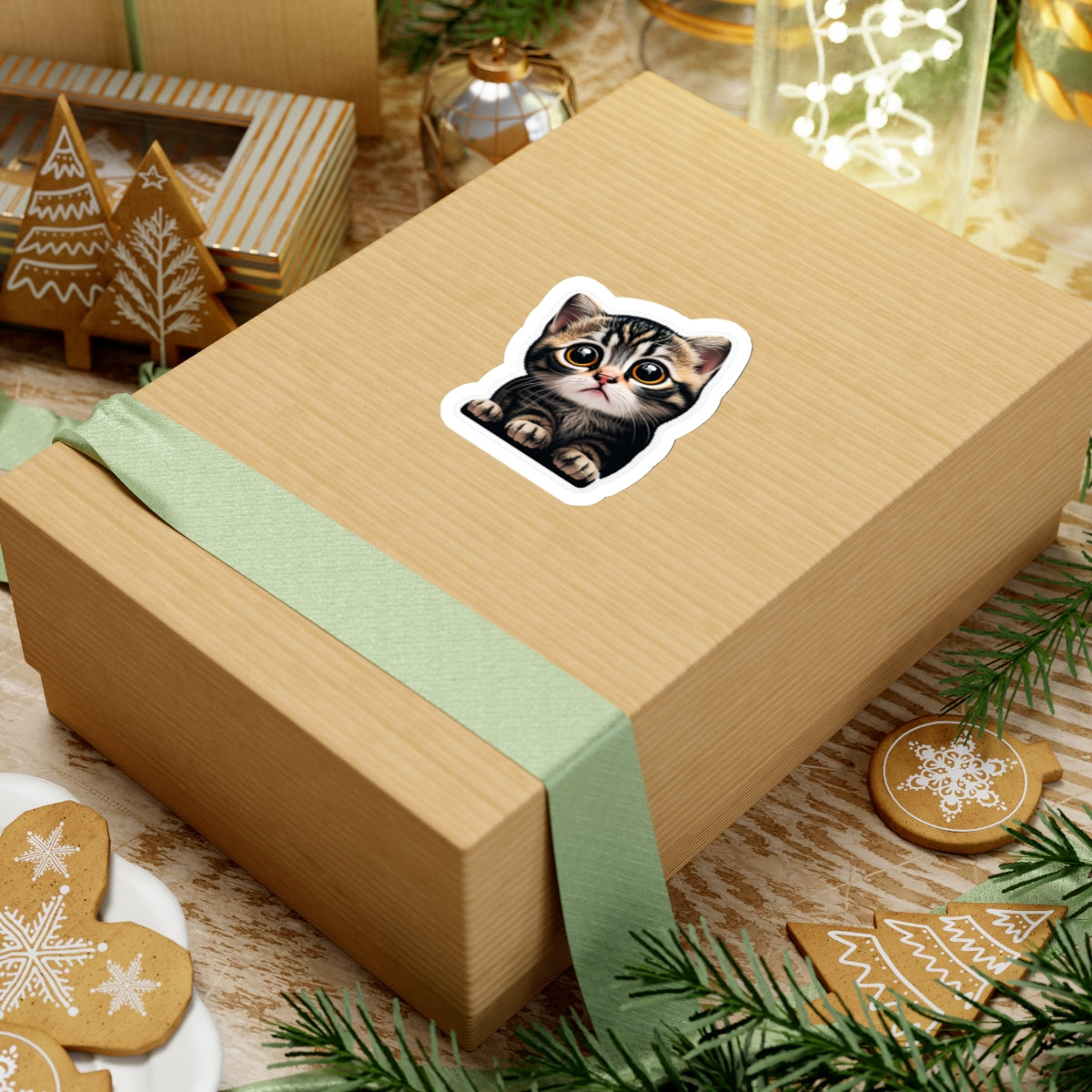 Kiss-Cut Sticker of cute funny cat kitten  for your collection