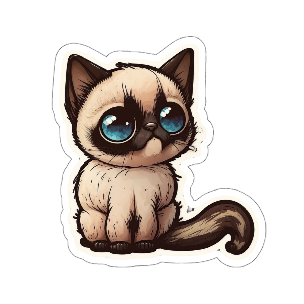 Kiss-Cut Sticker of cute funny cat kitten  for your collection