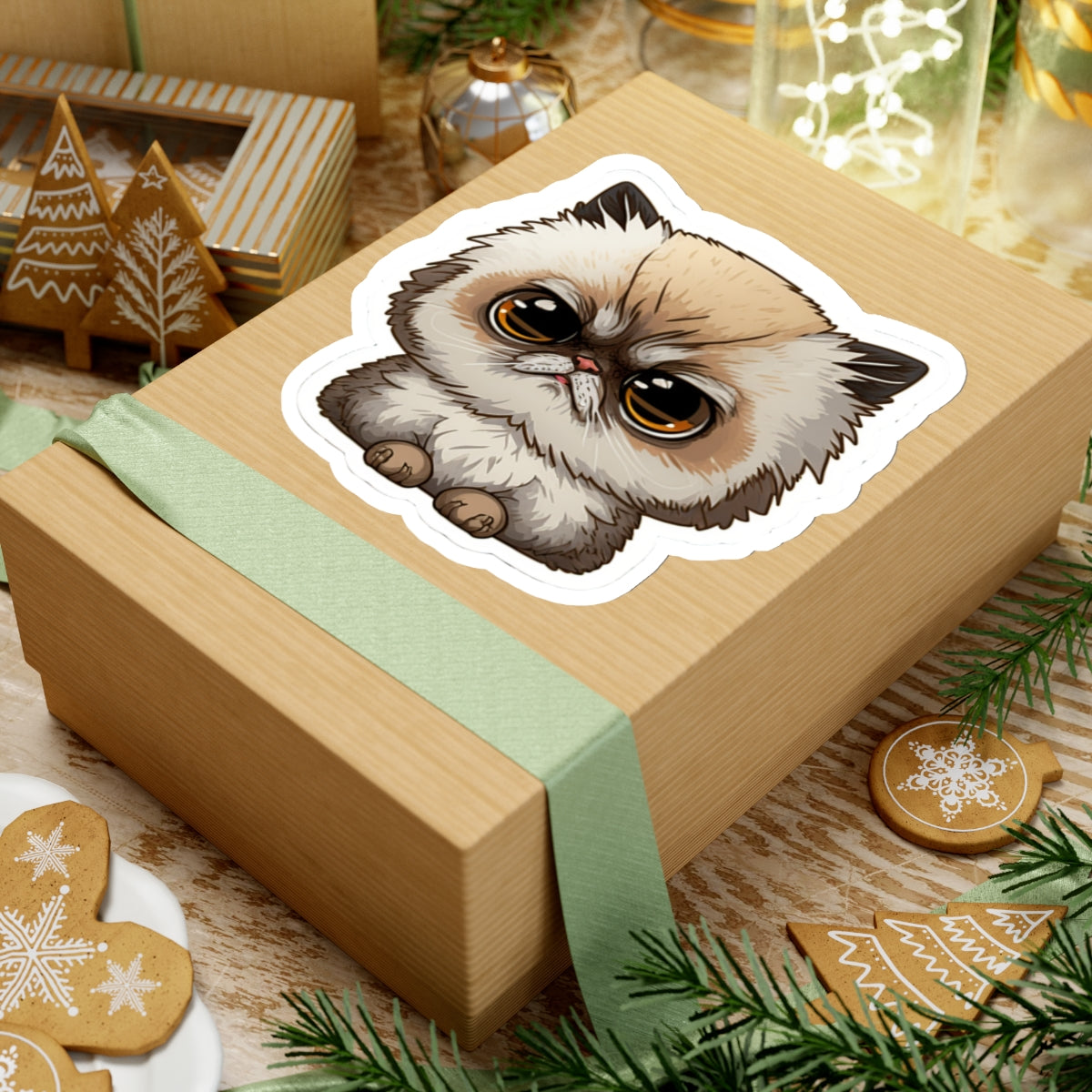 Kiss-Cut Sticker of cute funny cat kitten  for your collection