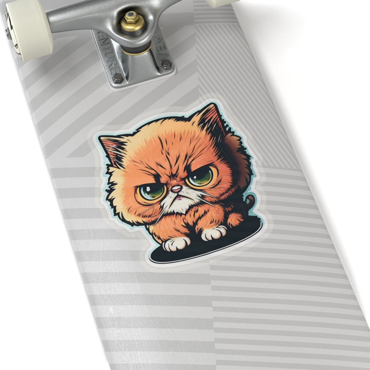 Kiss-Cut Sticker of cute funny angry cat kitten  for your collection