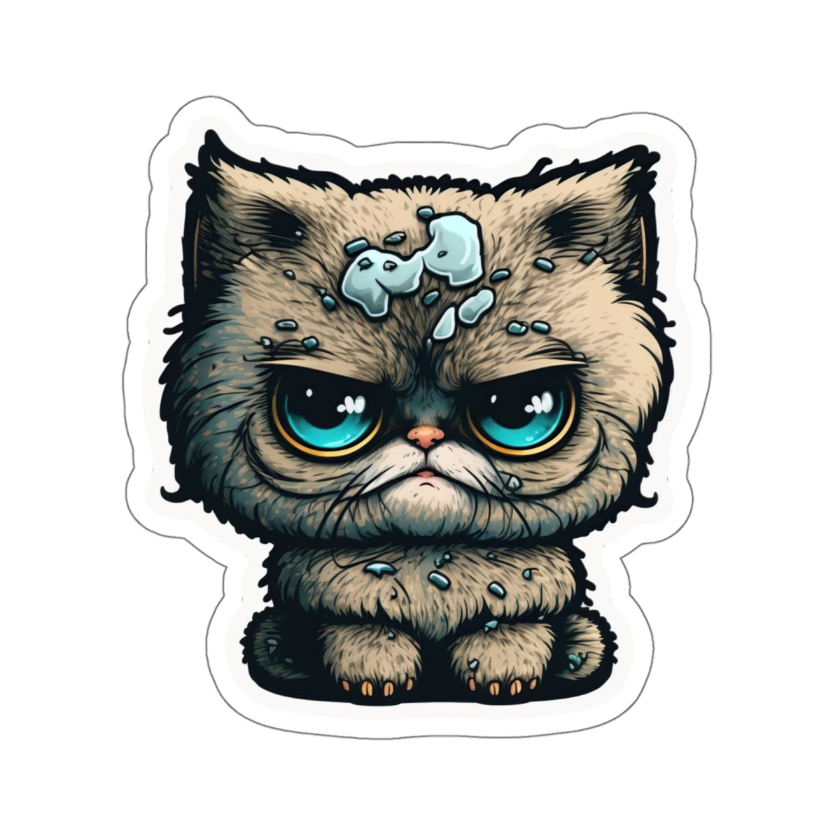 Kiss-Cut Sticker of cute funny cat kitten  for your collection