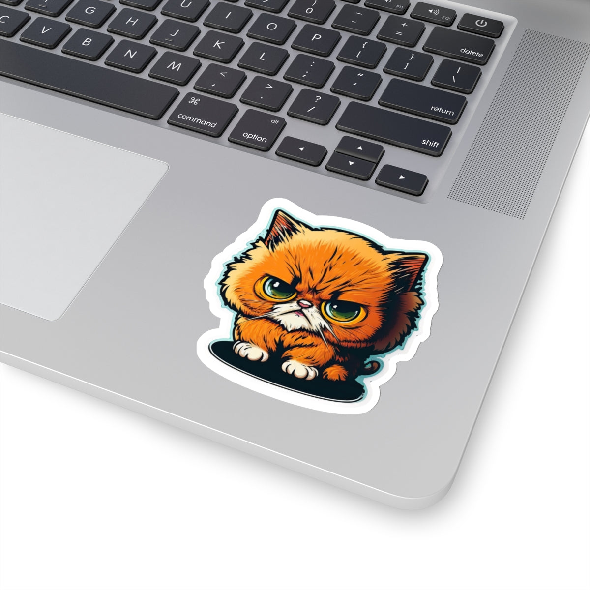 Kiss-Cut Sticker of cute funny angry cat kitten  for your collection