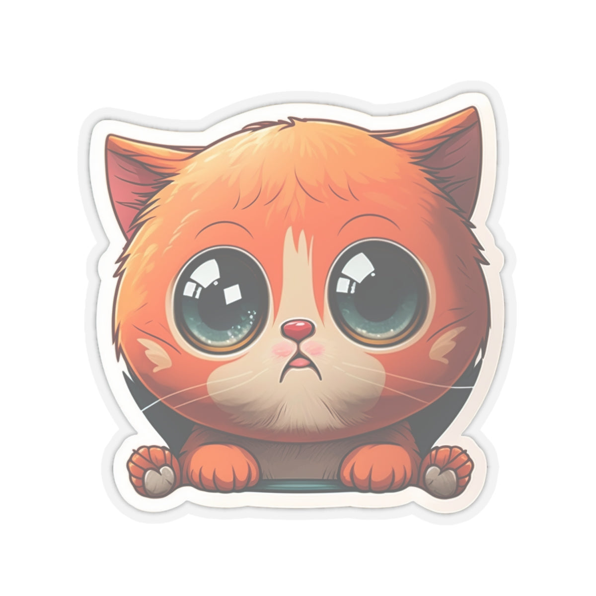 Kiss-Cut Sticker of cute funny cat kitten  for your collection
