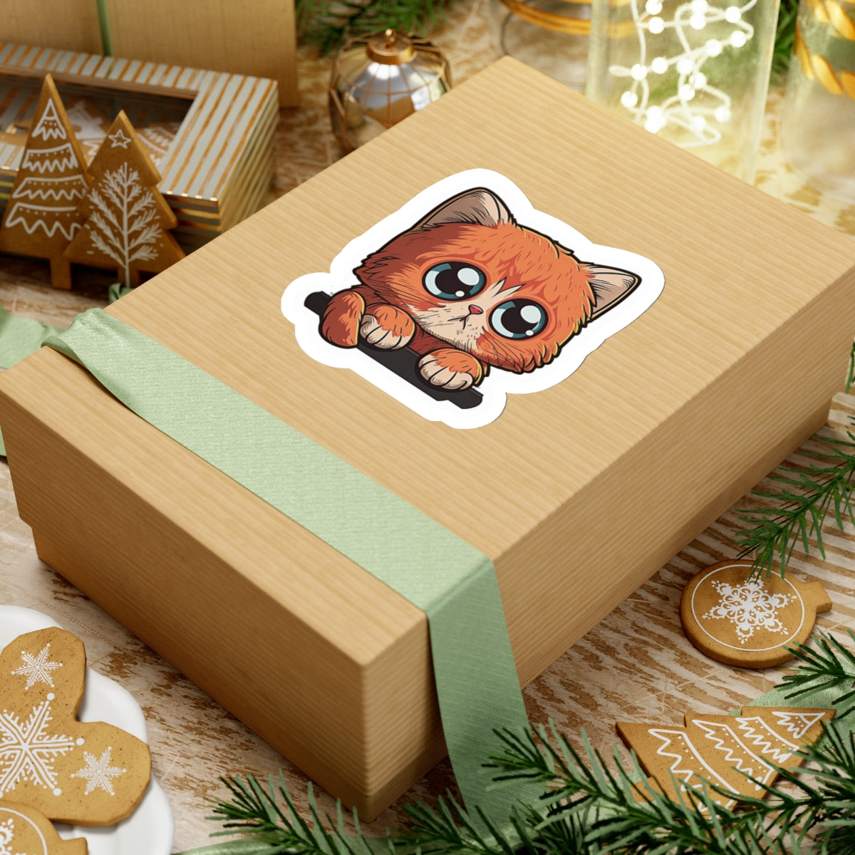 Kiss-Cut Sticker of cute funny cat kitten  for your collection
