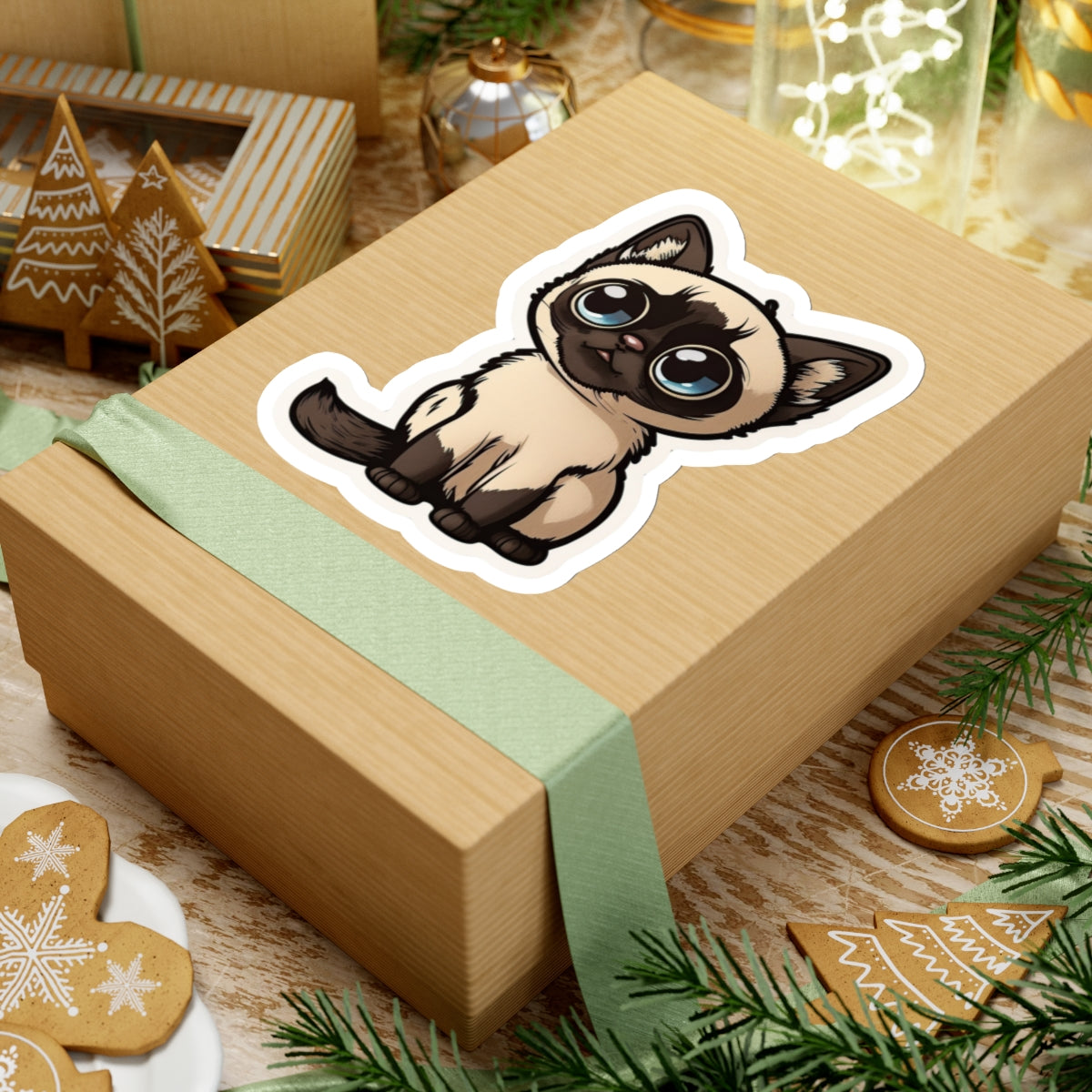 Kiss-Cut Sticker of cute funny cat kitten  for your collection