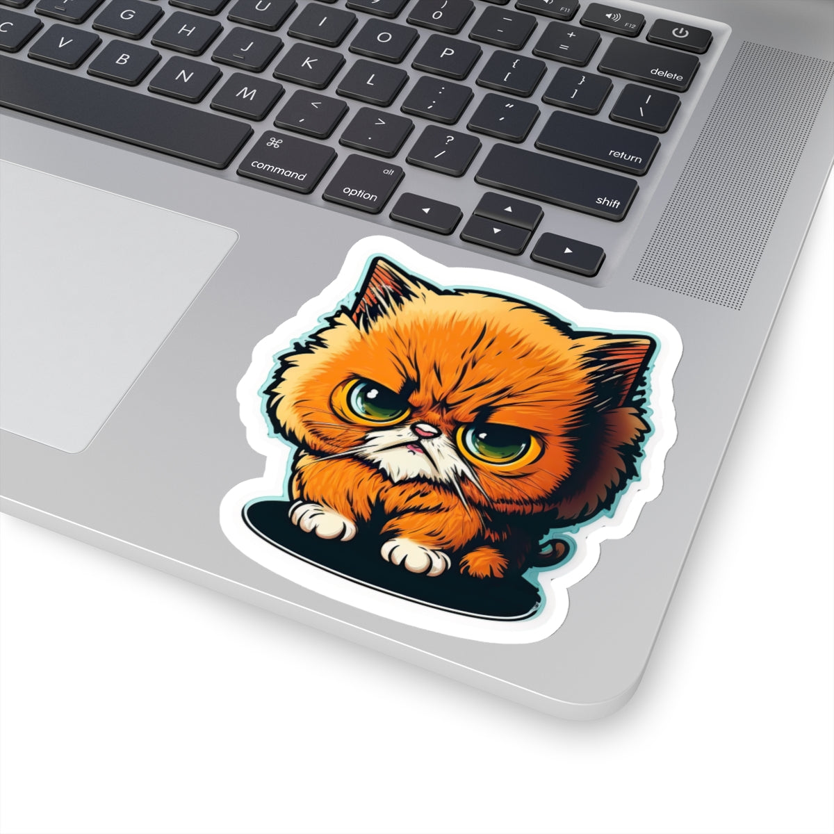 Kiss-Cut Sticker of cute funny angry cat kitten  for your collection