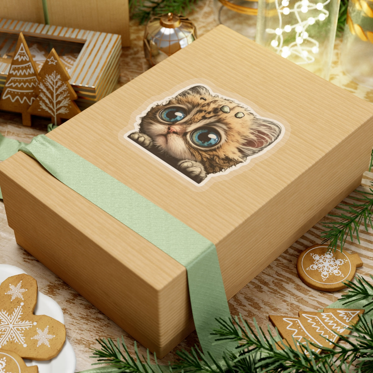 Kiss-Cut Sticker of cute funny cat kitten  for your collection