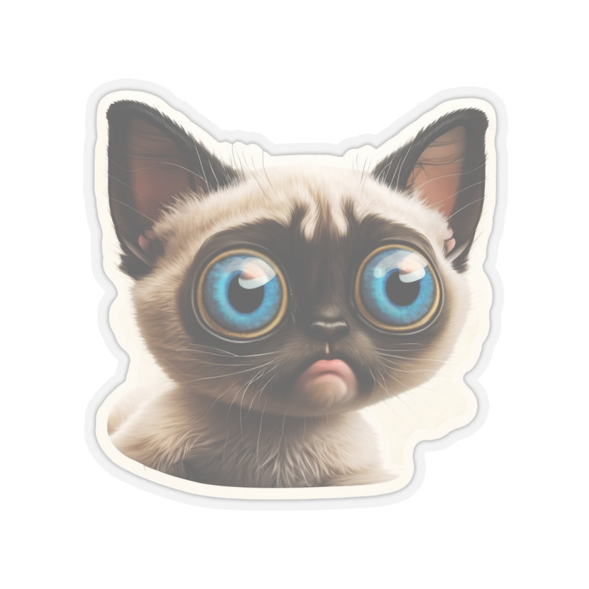 Kiss-Cut Sticker of cute funny cat kitten  for your collection