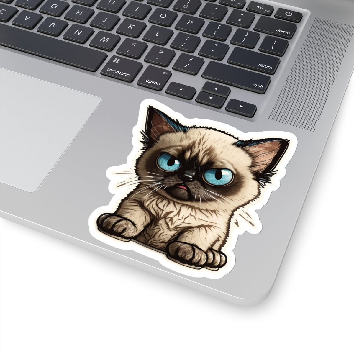 Kiss-Cut Sticker of cute funny siamise cat kitten  for your collection