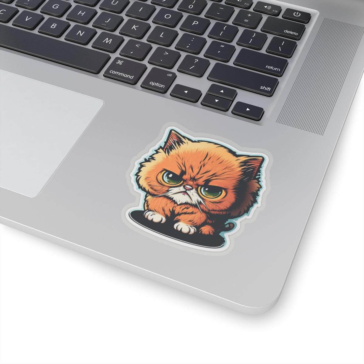 Kiss-Cut Sticker of cute funny angry cat kitten  for your collection