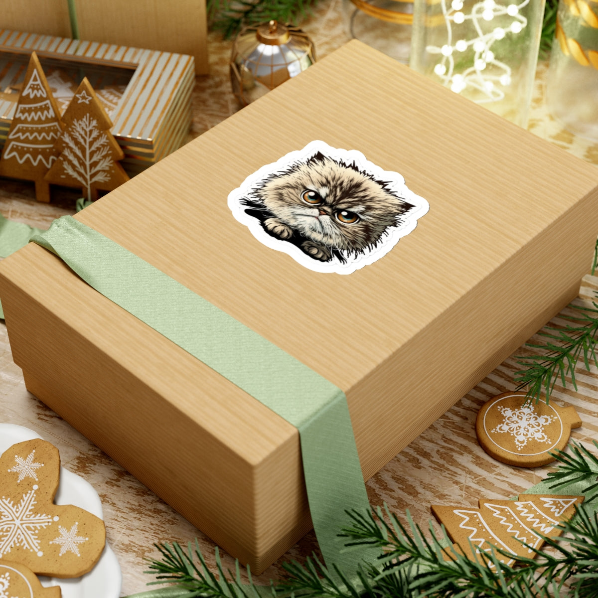 Kiss-Cut Sticker of cute funny cat kitten  for your collection