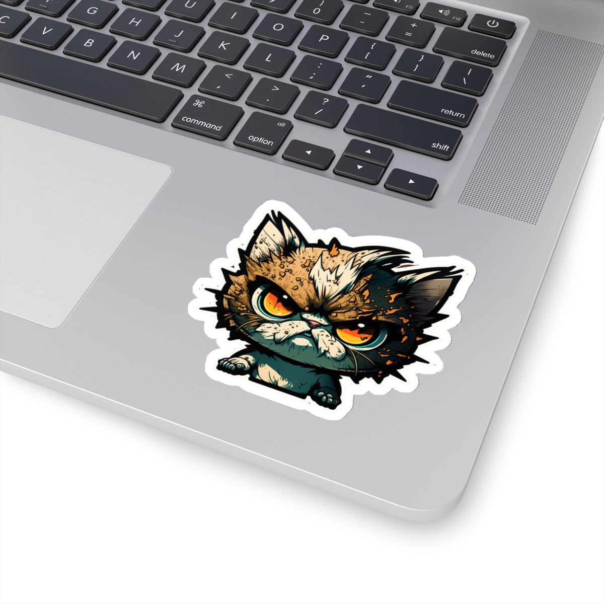 Kiss-Cut Sticker of cute funny angry anime cat kitten  for your collection