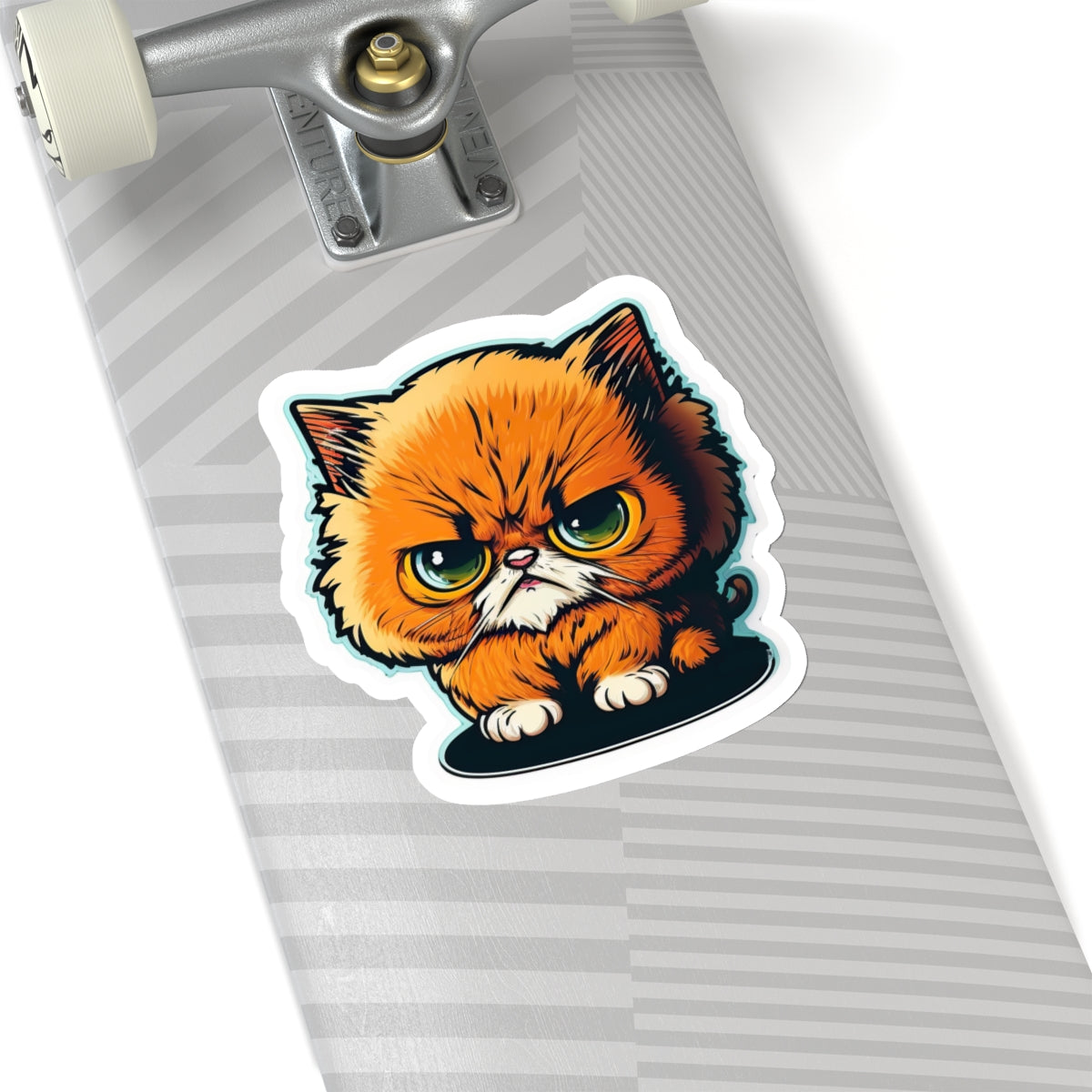 Kiss-Cut Sticker of cute funny angry cat kitten  for your collection