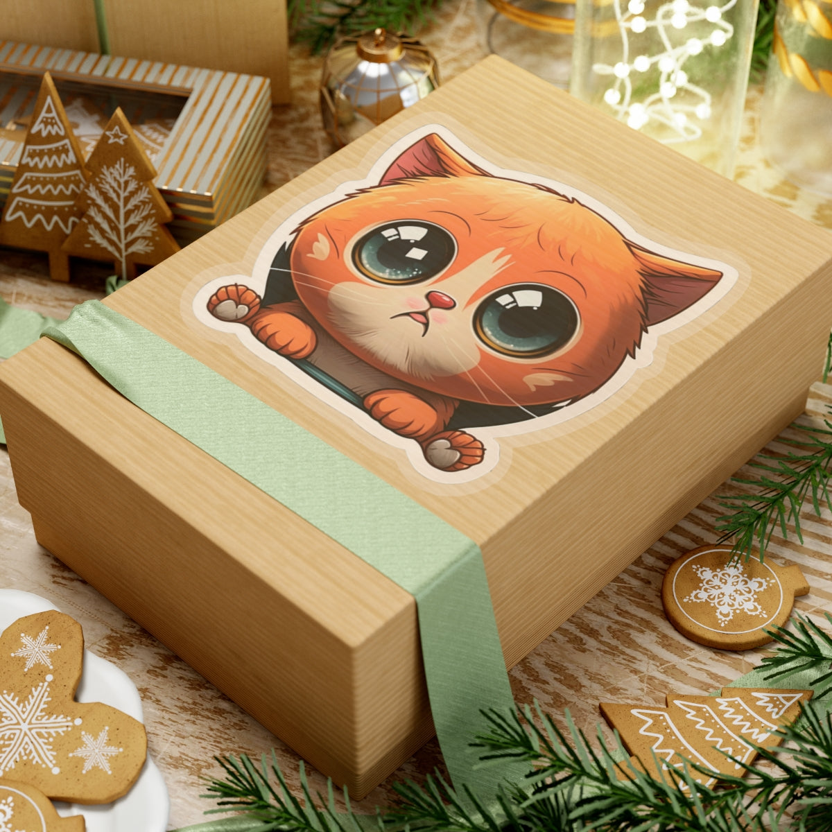 Kiss-Cut Sticker of cute funny cat kitten  for your collection