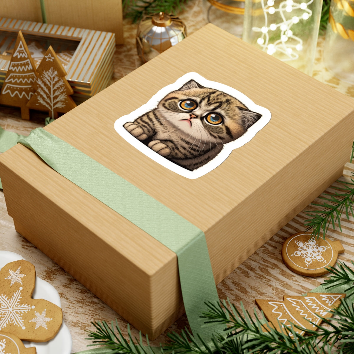 Kiss-Cut Sticker of cute funny cat kitten  for your collection