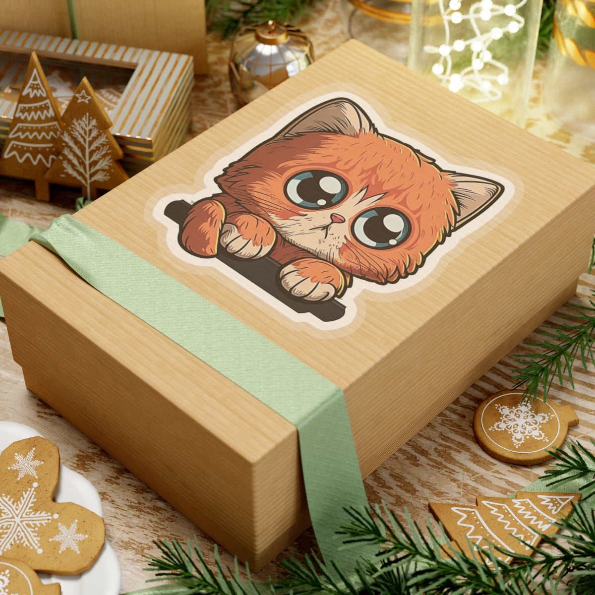 Kiss-Cut Sticker of cute funny cat kitten  for your collection