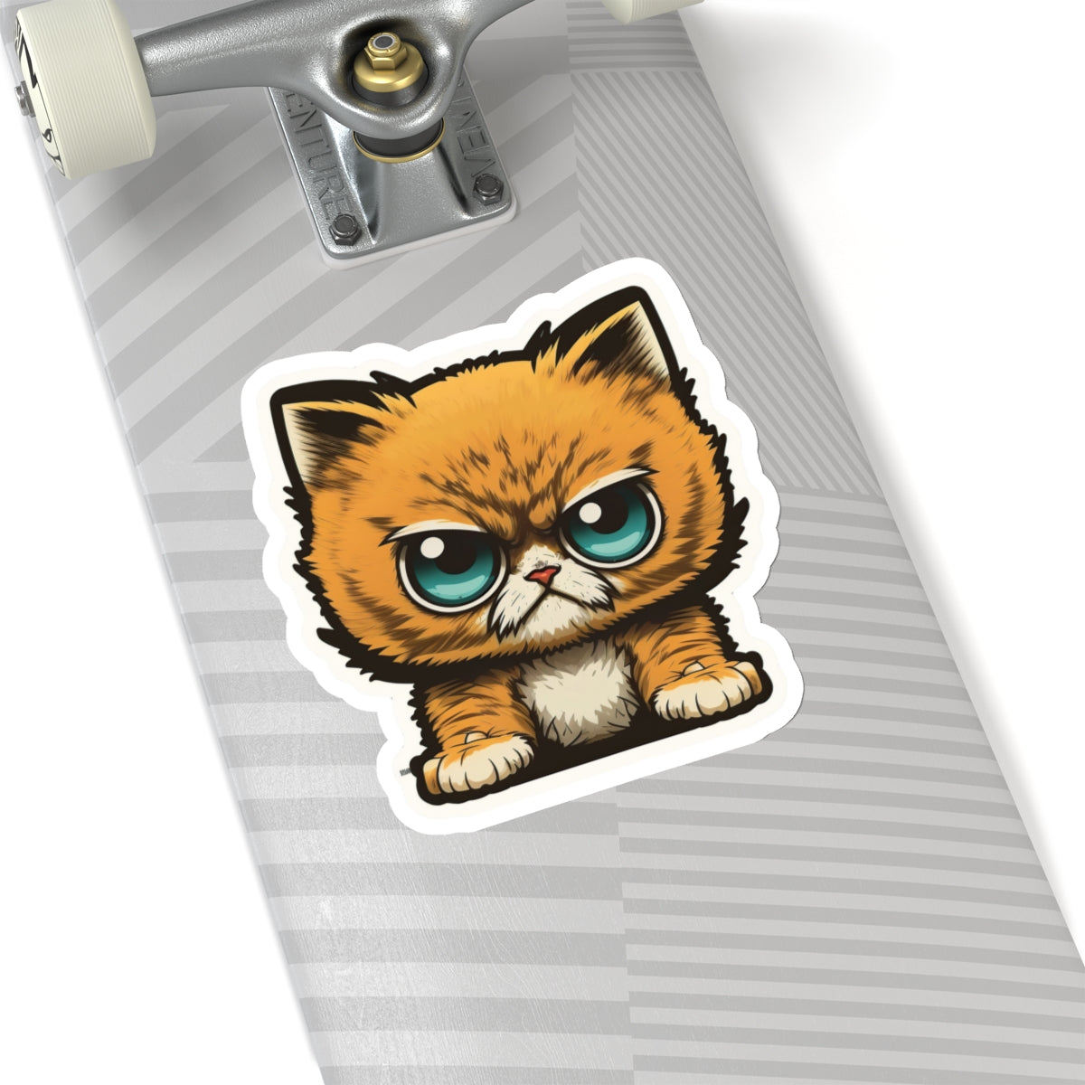 Kiss-Cut Sticker of cute funny angry anime cat kitten  for your collection