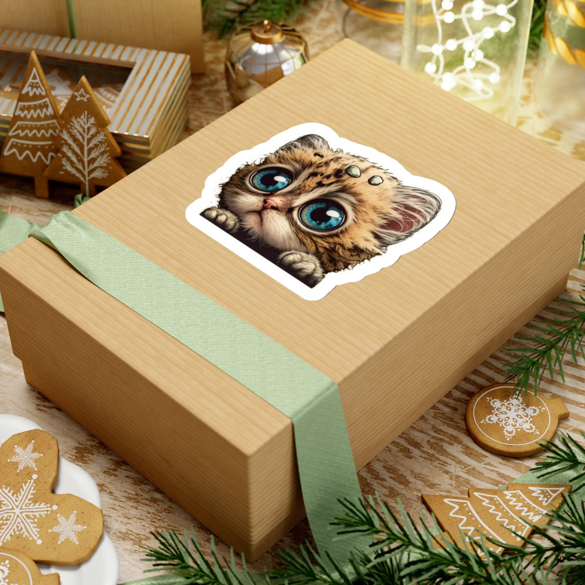 Kiss-Cut Sticker of cute funny cat kitten  for your collection