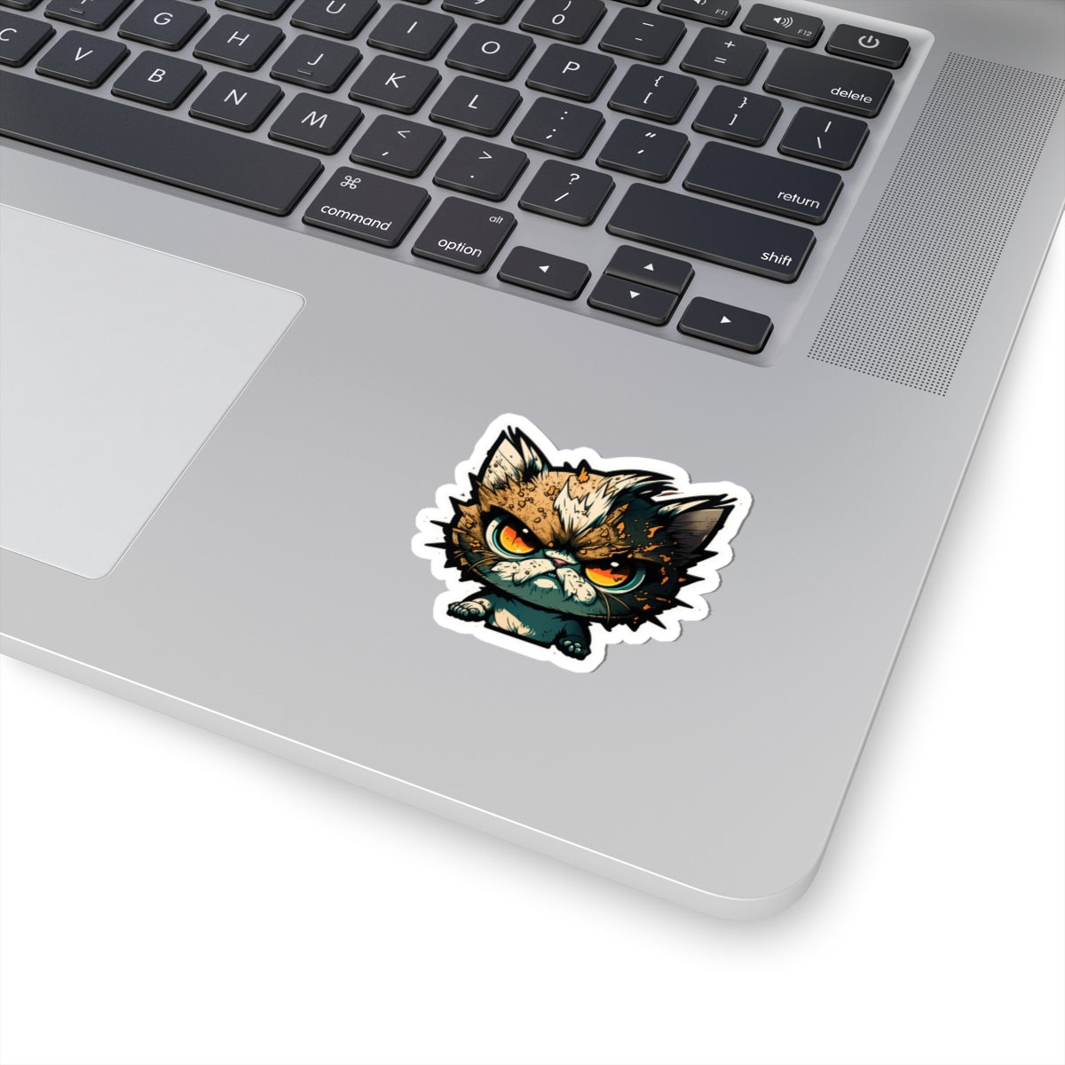 Kiss-Cut Sticker of cute funny angry anime cat kitten  for your collection