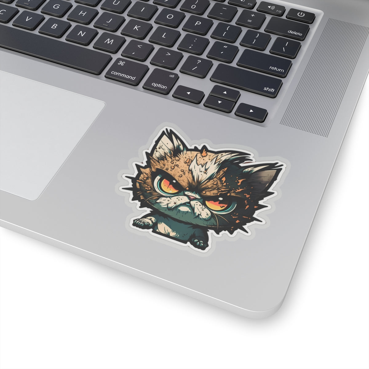 Kiss-Cut Sticker of cute funny angry anime cat kitten  for your collection