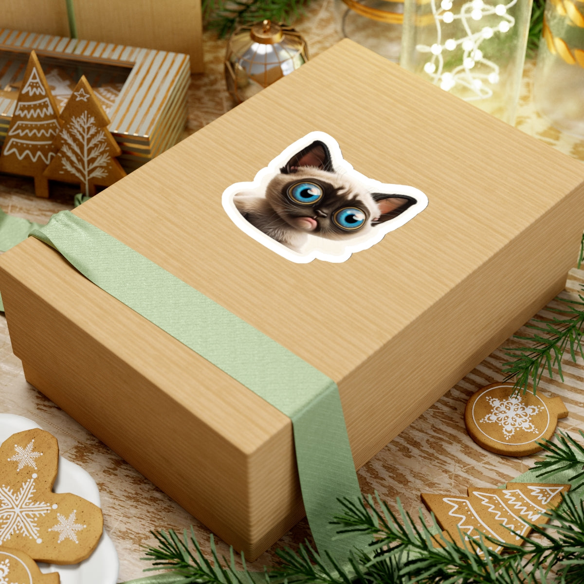 Kiss-Cut Sticker of cute funny cat kitten  for your collection
