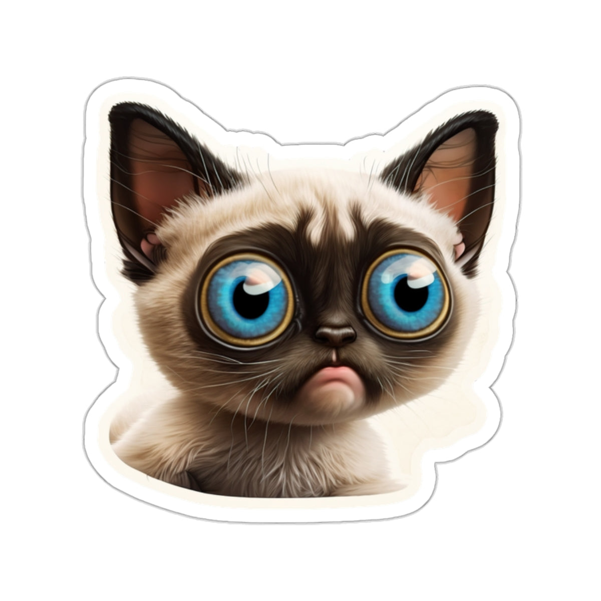 Kiss-Cut Sticker of cute funny cat kitten  for your collection