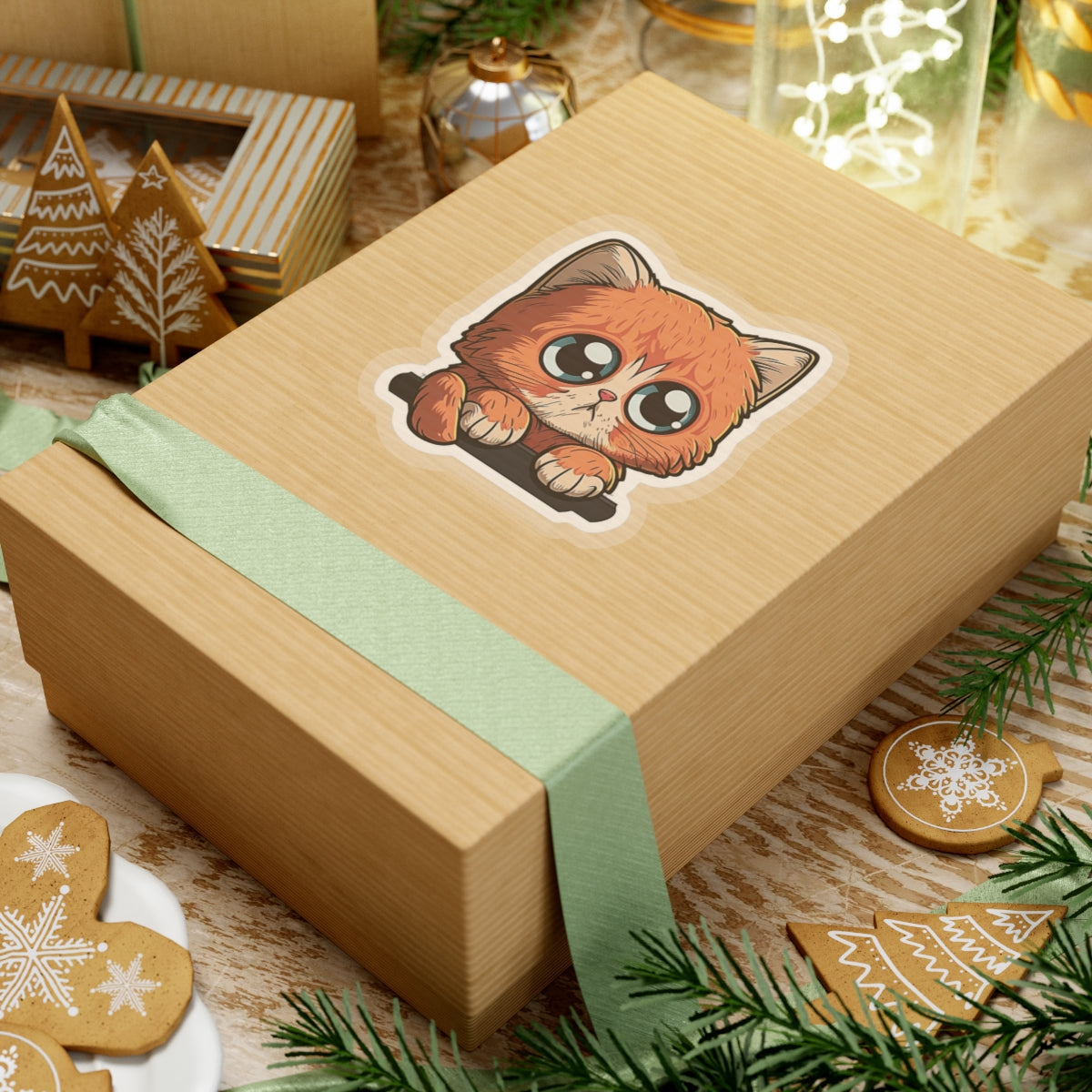 Kiss-Cut Sticker of cute funny cat kitten  for your collection