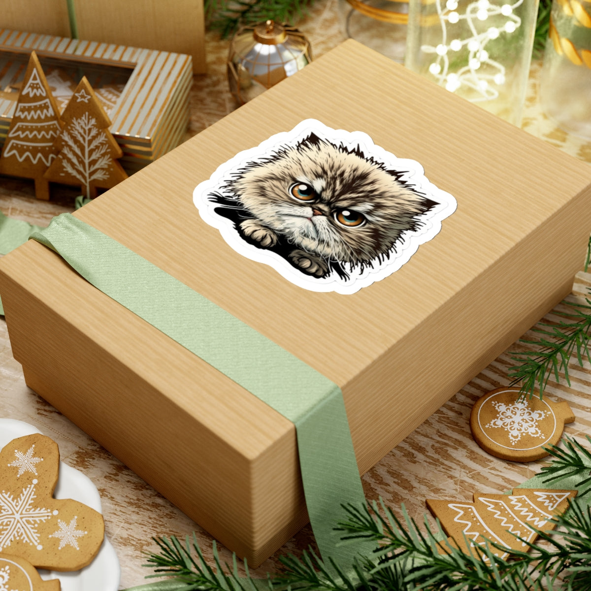 Kiss-Cut Sticker of cute funny cat kitten  for your collection