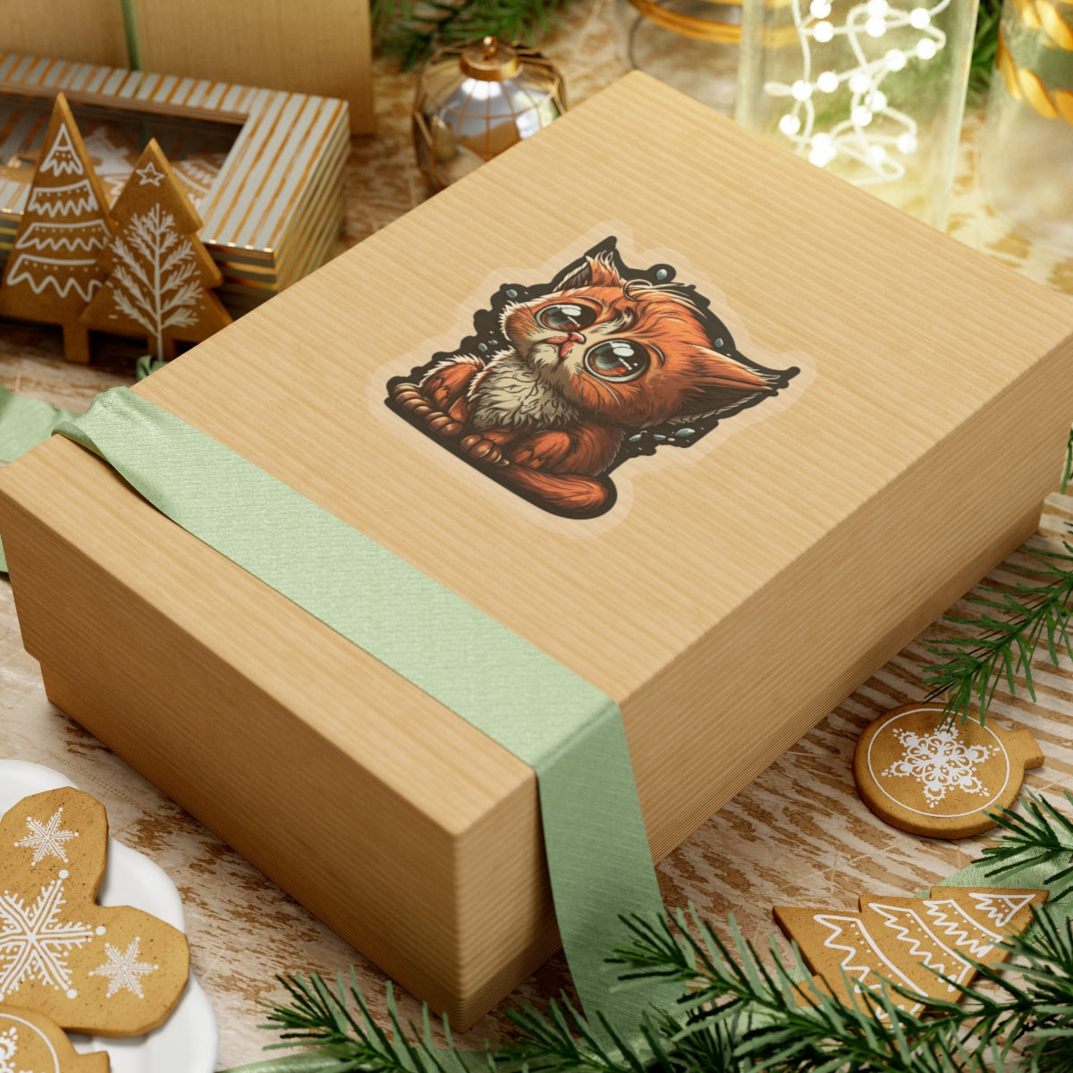 Kiss-Cut Sticker of cute funny cat kitten  for your collection