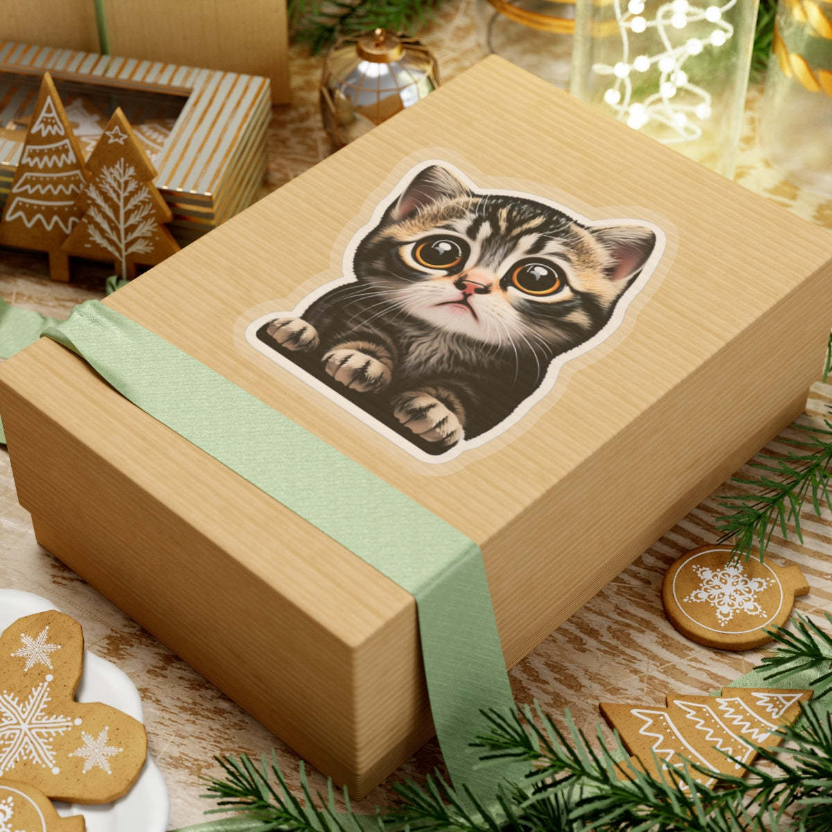 Kiss-Cut Sticker of cute funny cat kitten  for your collection