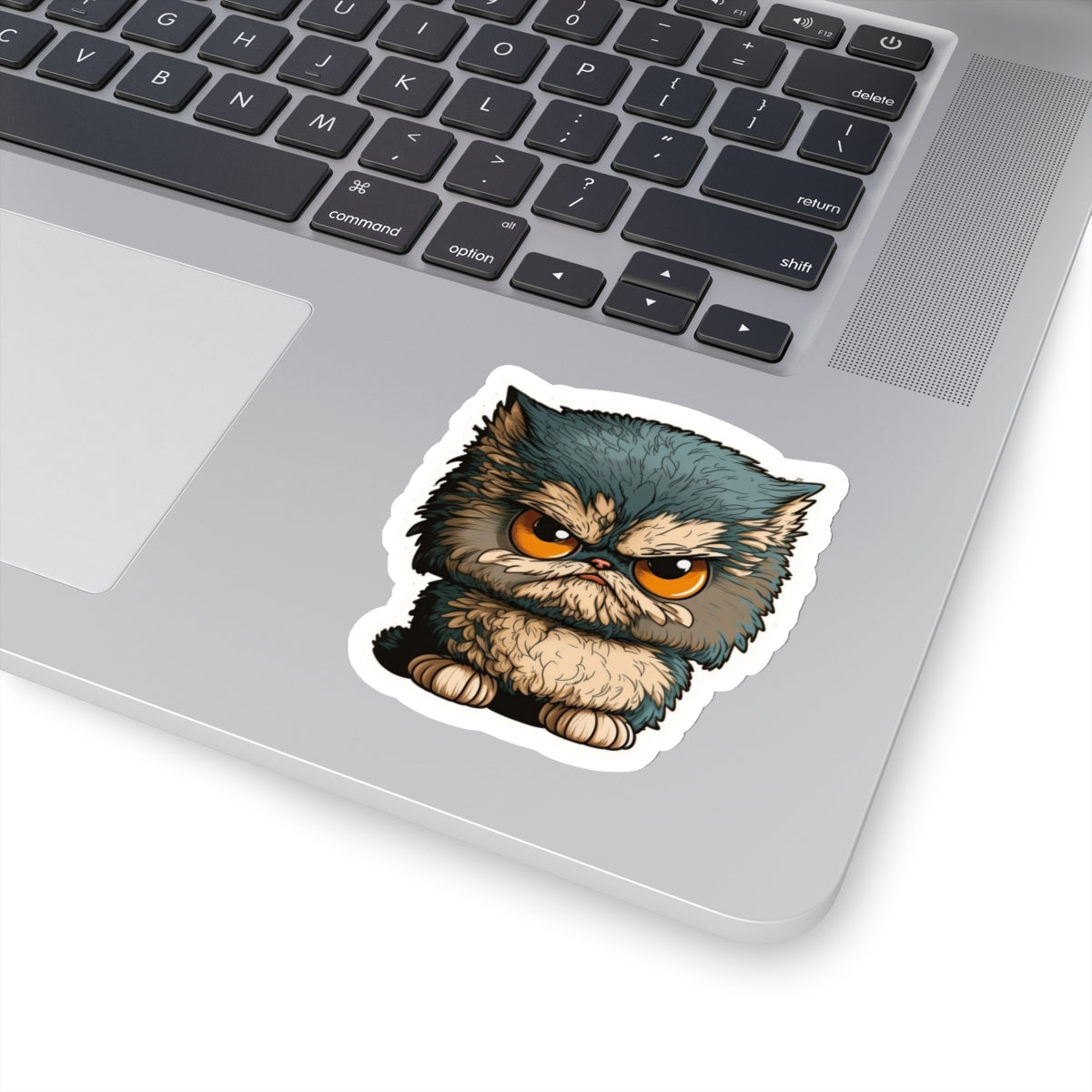 Kiss-Cut Sticker of cute funny angry cat kitten  for your collection