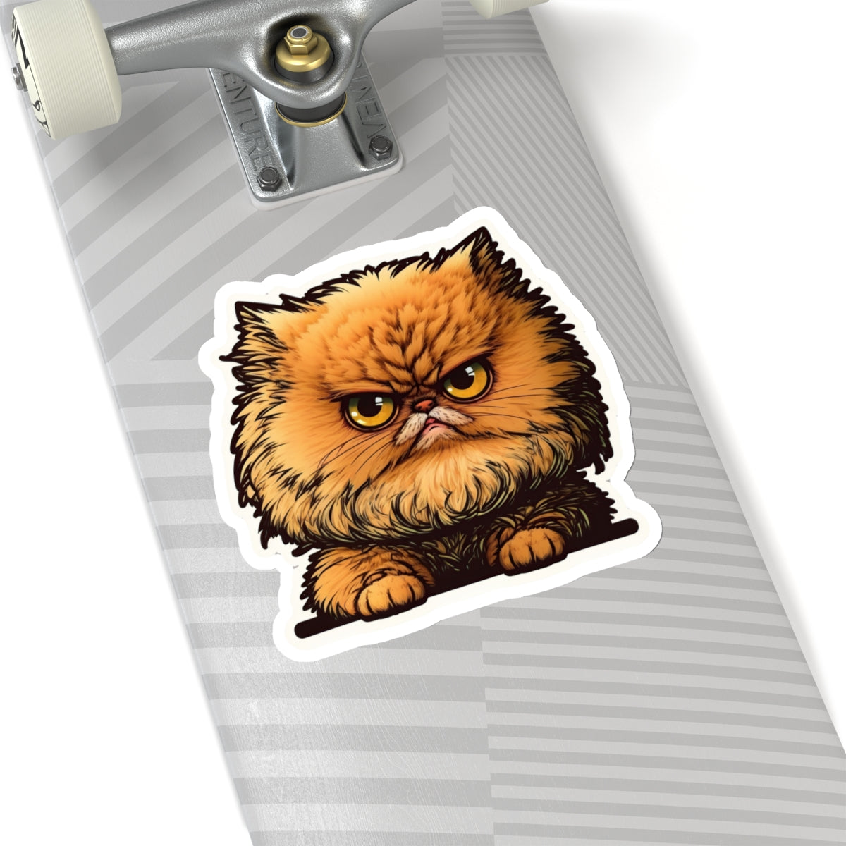 Kiss-Cut Sticker of cute funny angry cat kitten  for your collection